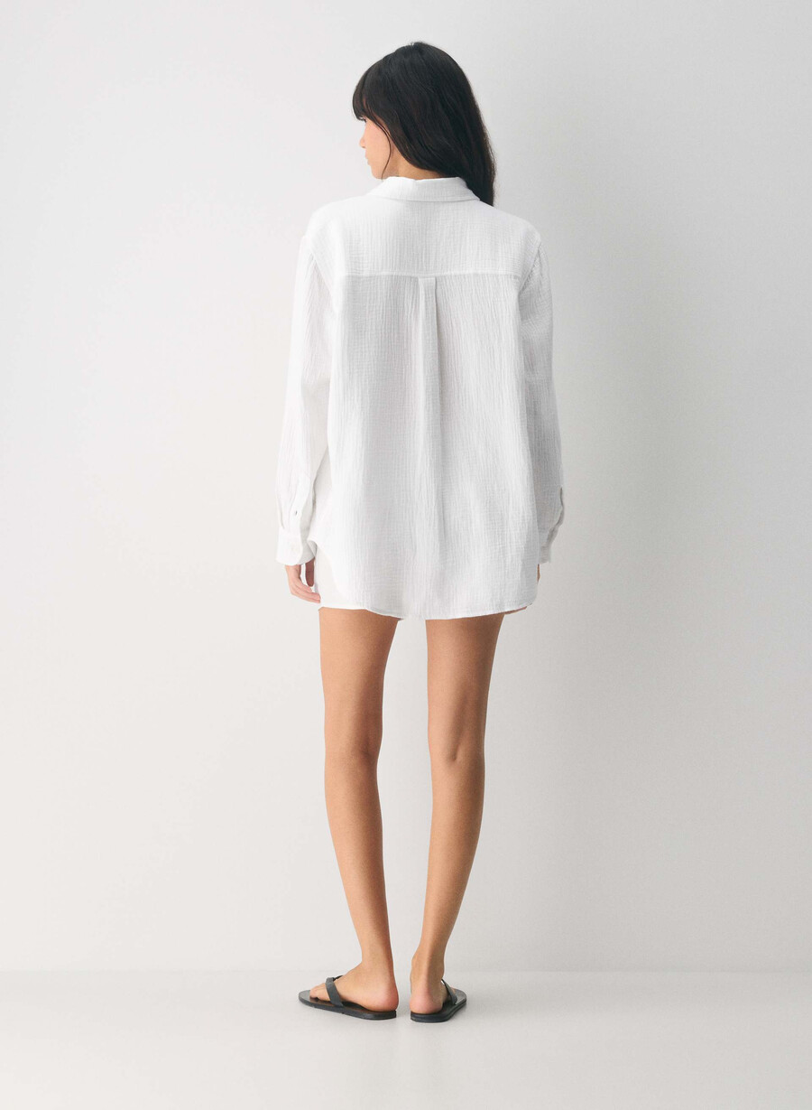 airplush cotton sail shirt white