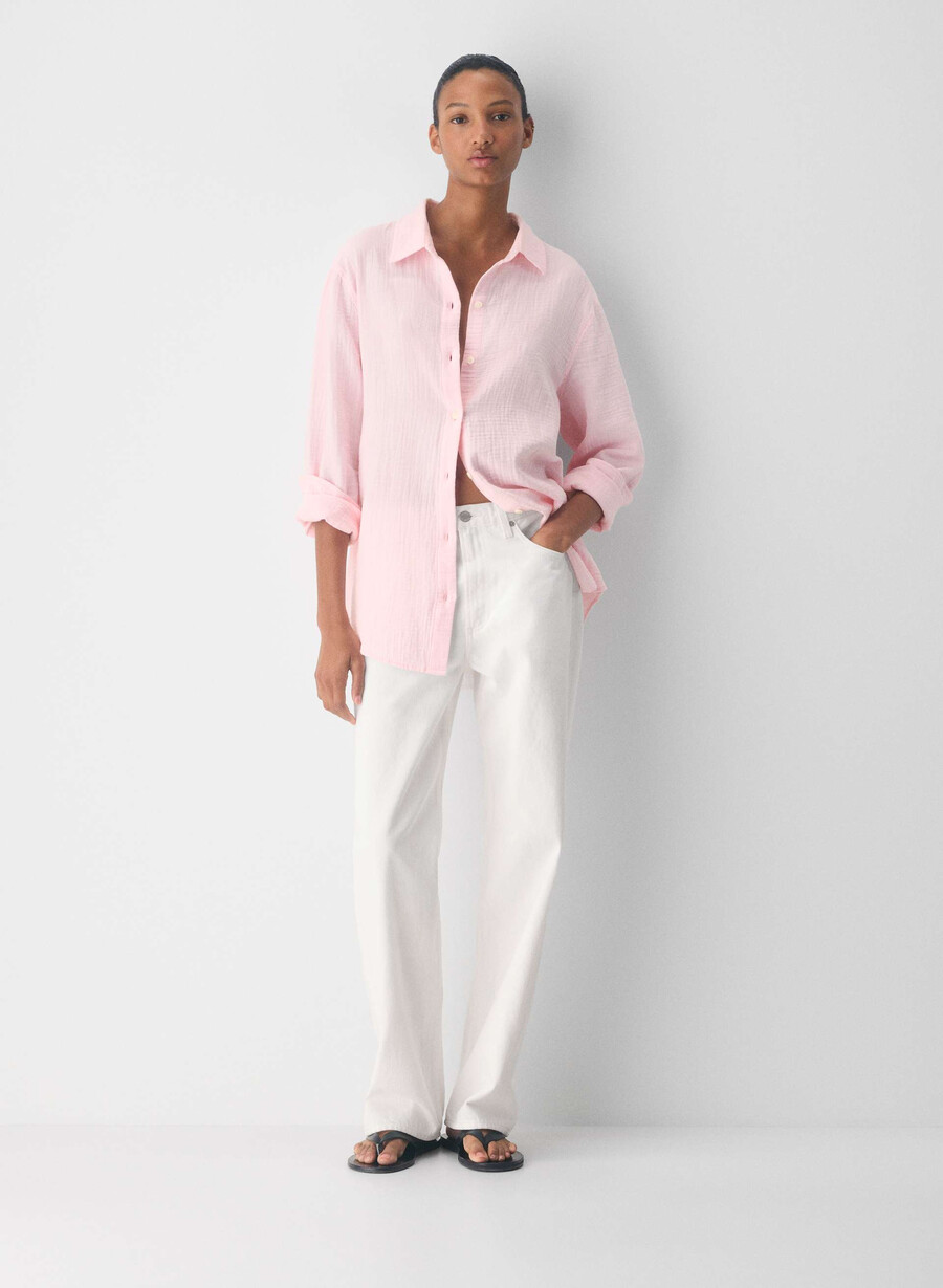 airplush cotton sail shirt villa pink