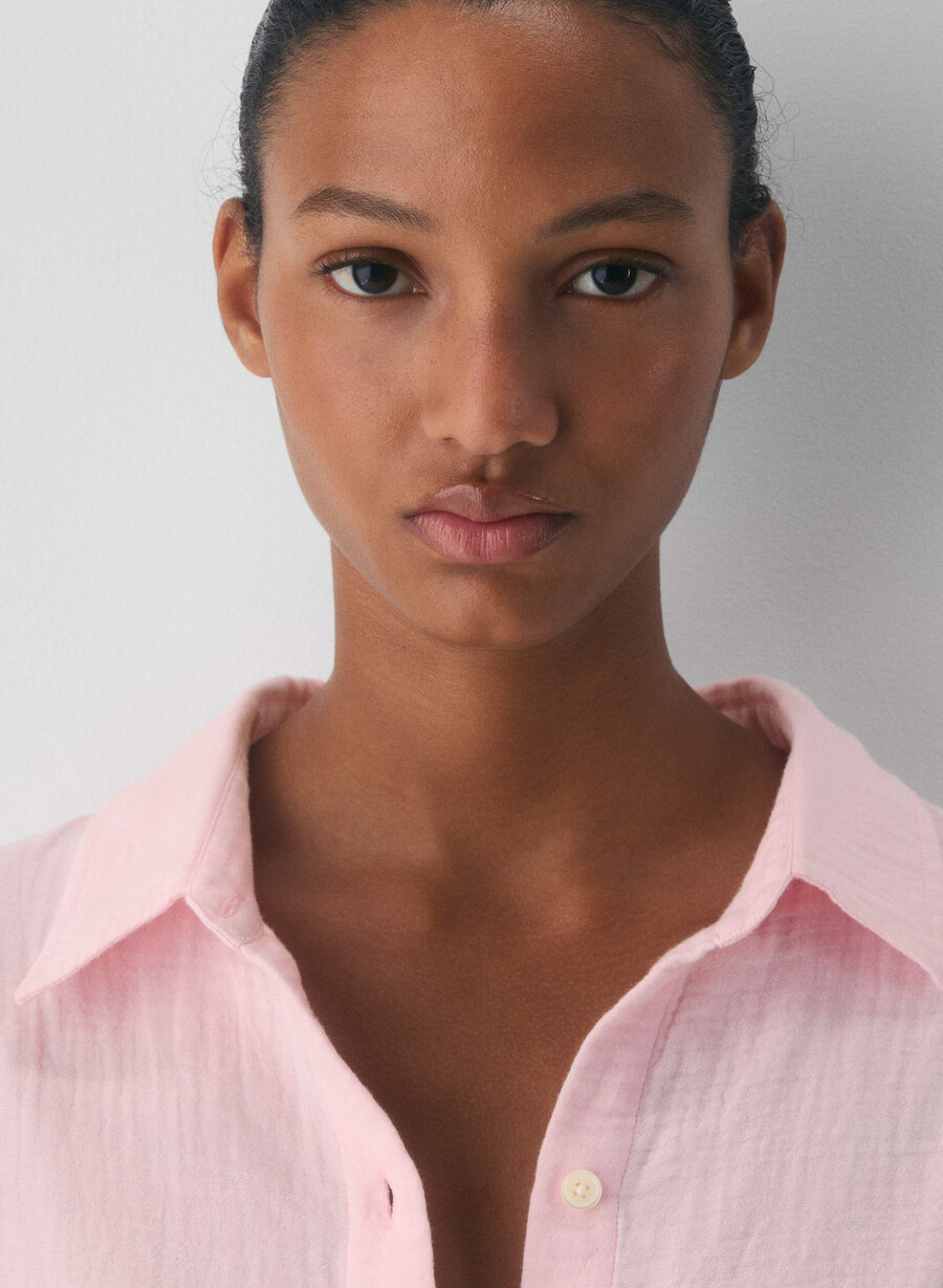 airplush cotton sail shirt villa pink