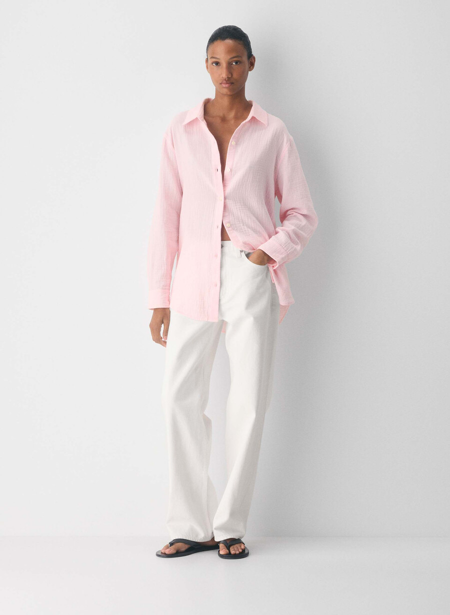 airplush cotton sail shirt villa pink