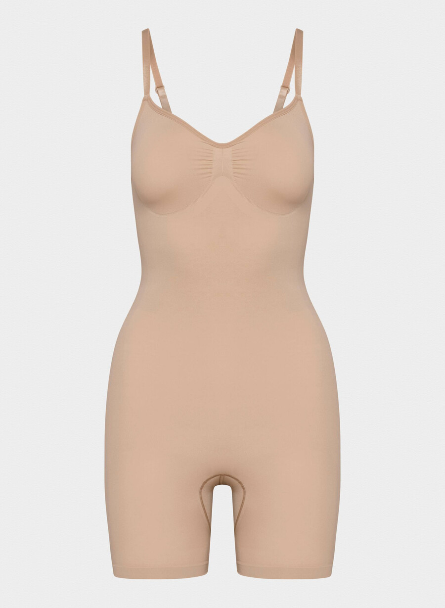 shapeenhance seamless mid-thigh bodysuit toasty