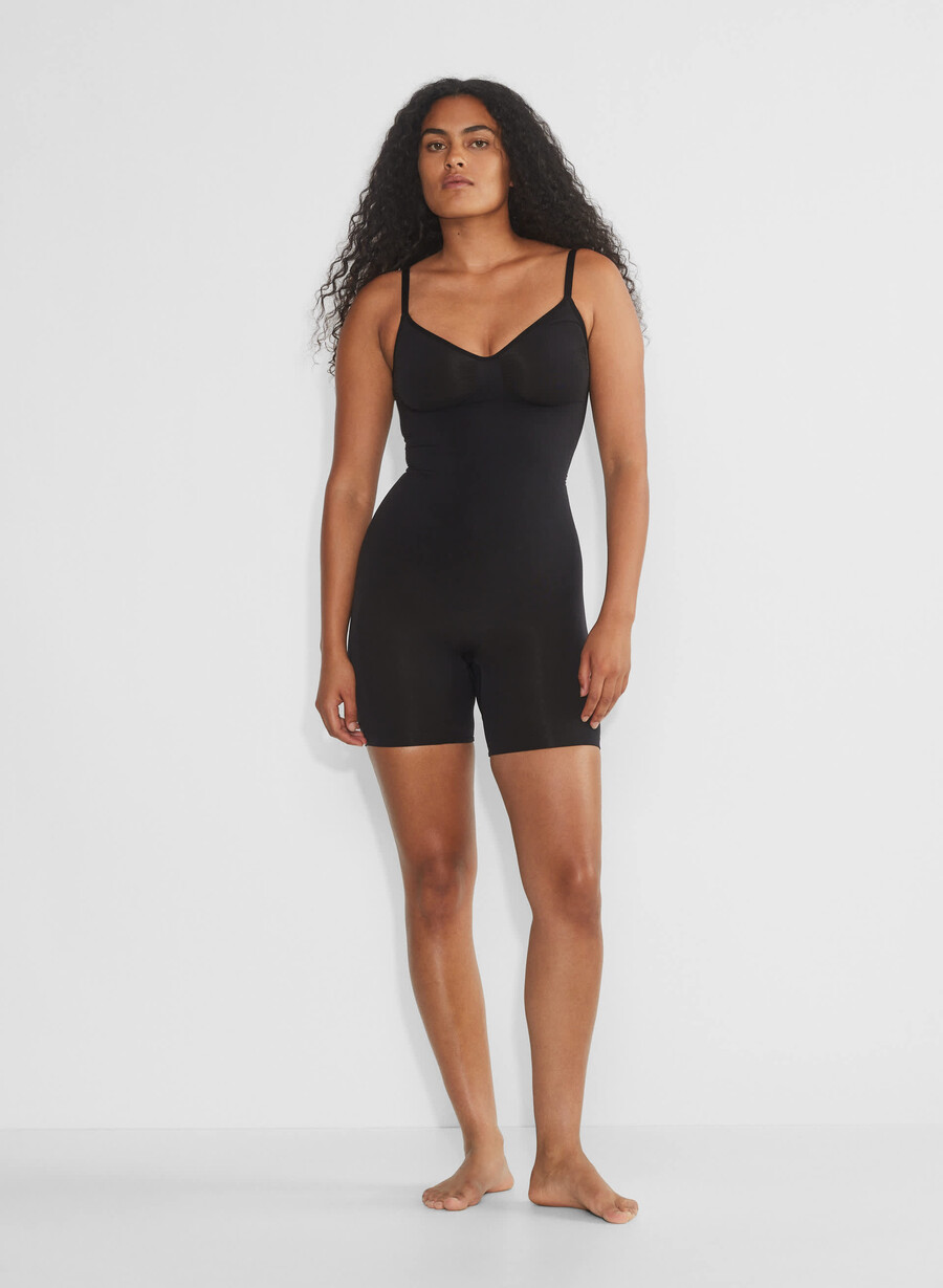 shapeenhance seamless mid-thigh bodysuit toasty