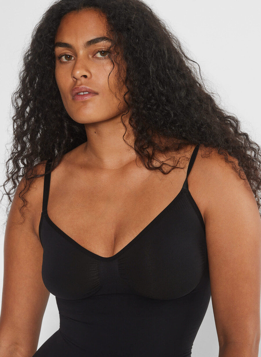 shapeenhance seamless mid-thigh bodysuit toasty