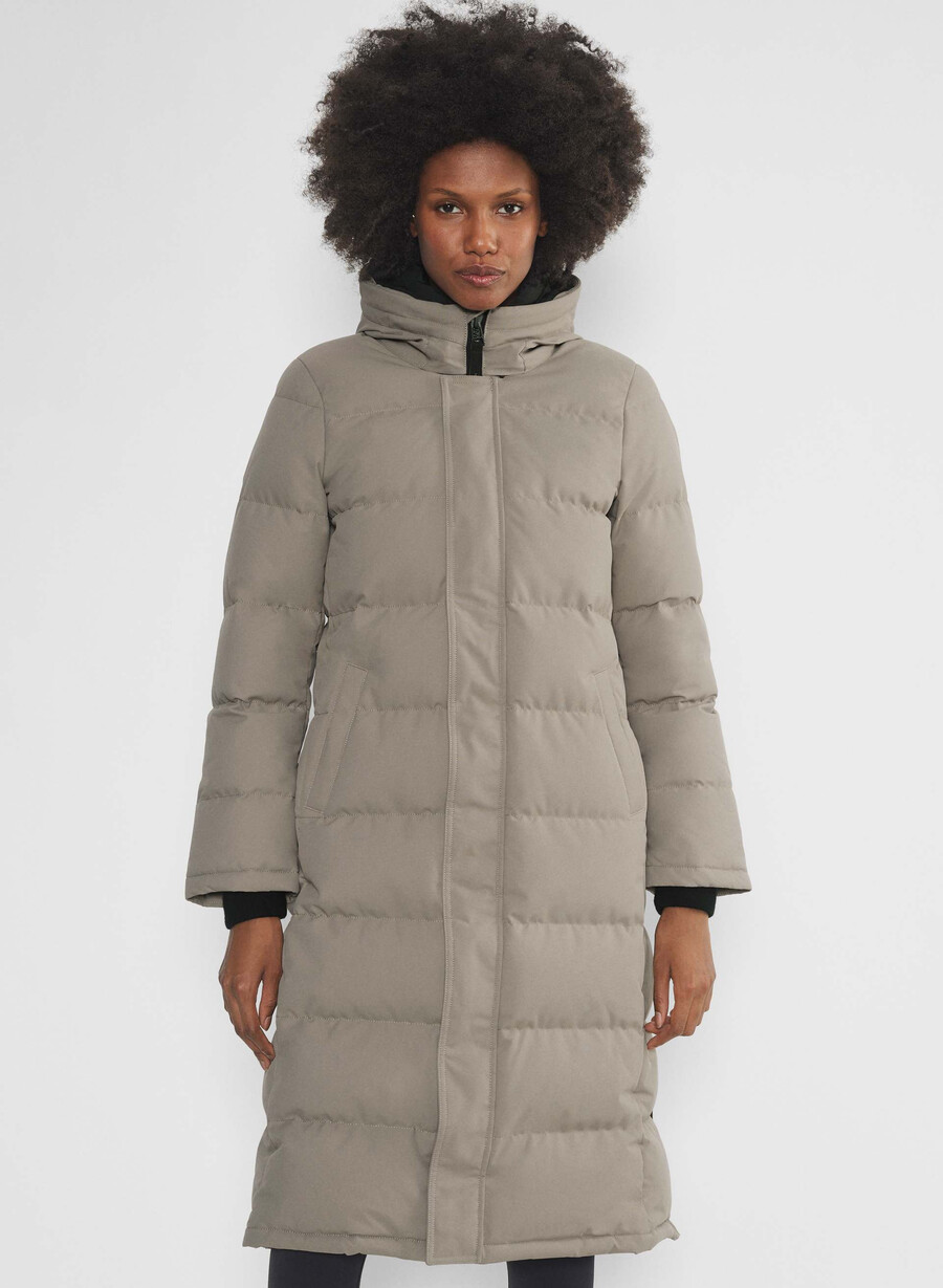 the powder parka long - coldstop modern taupe