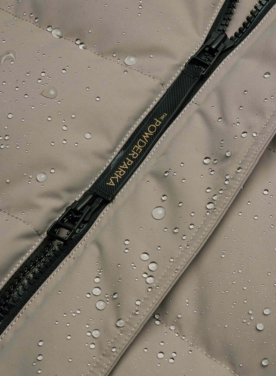 the powder parka long - coldstop modern taupe