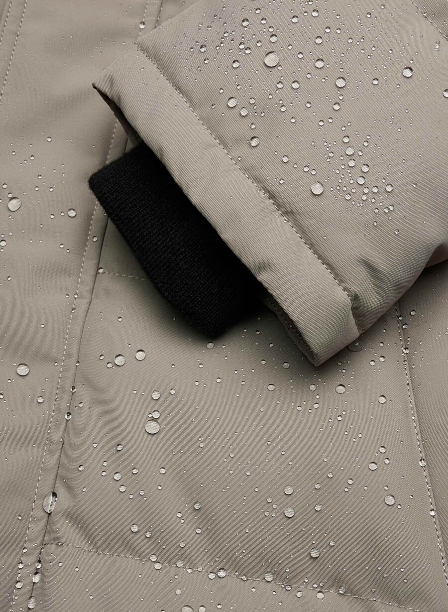 the powder parka long - coldstop modern taupe