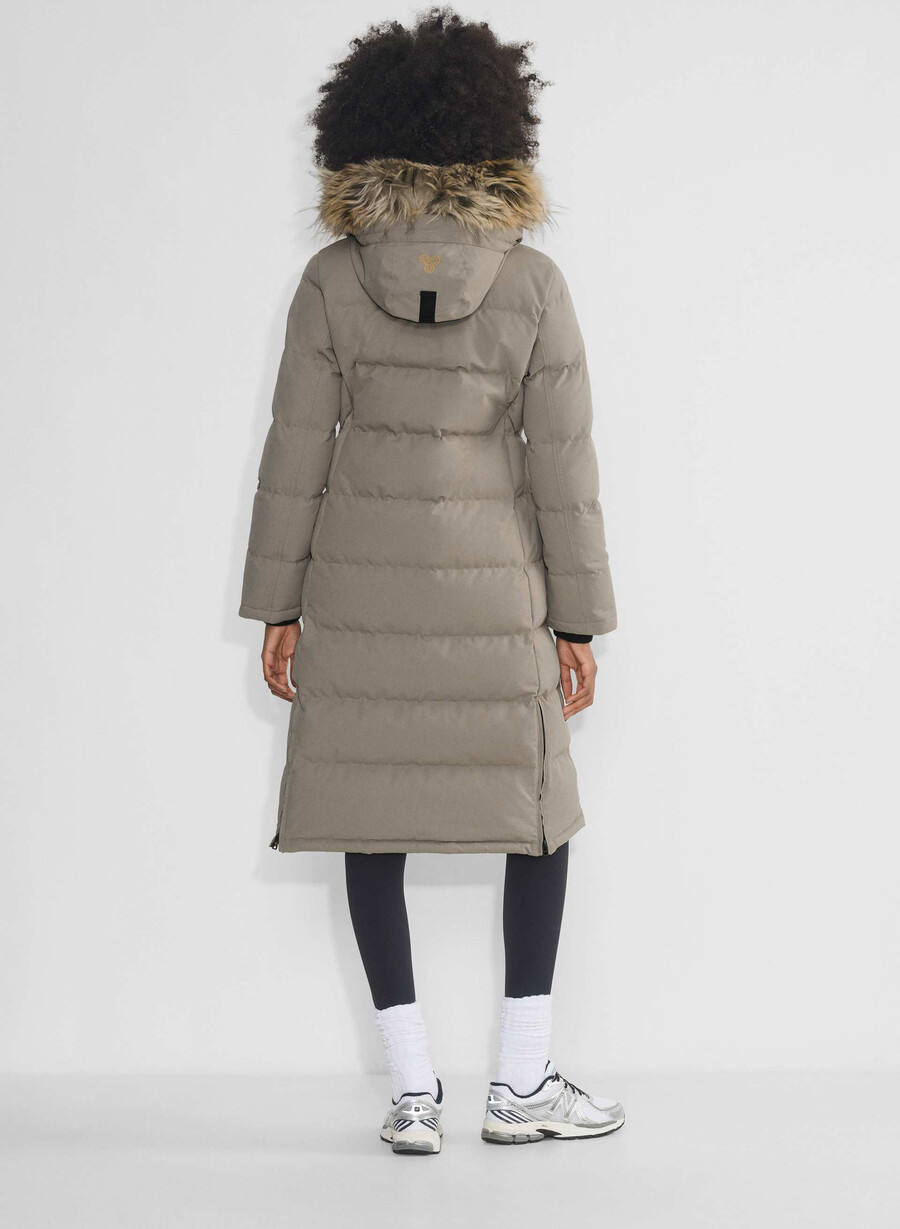the powder parka long - coldstop modern taupe