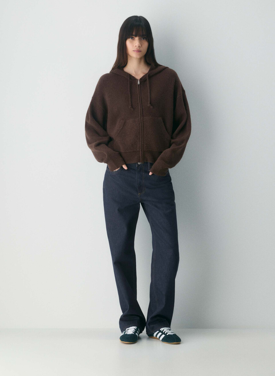 peyton zip hoodie rich mocha brown