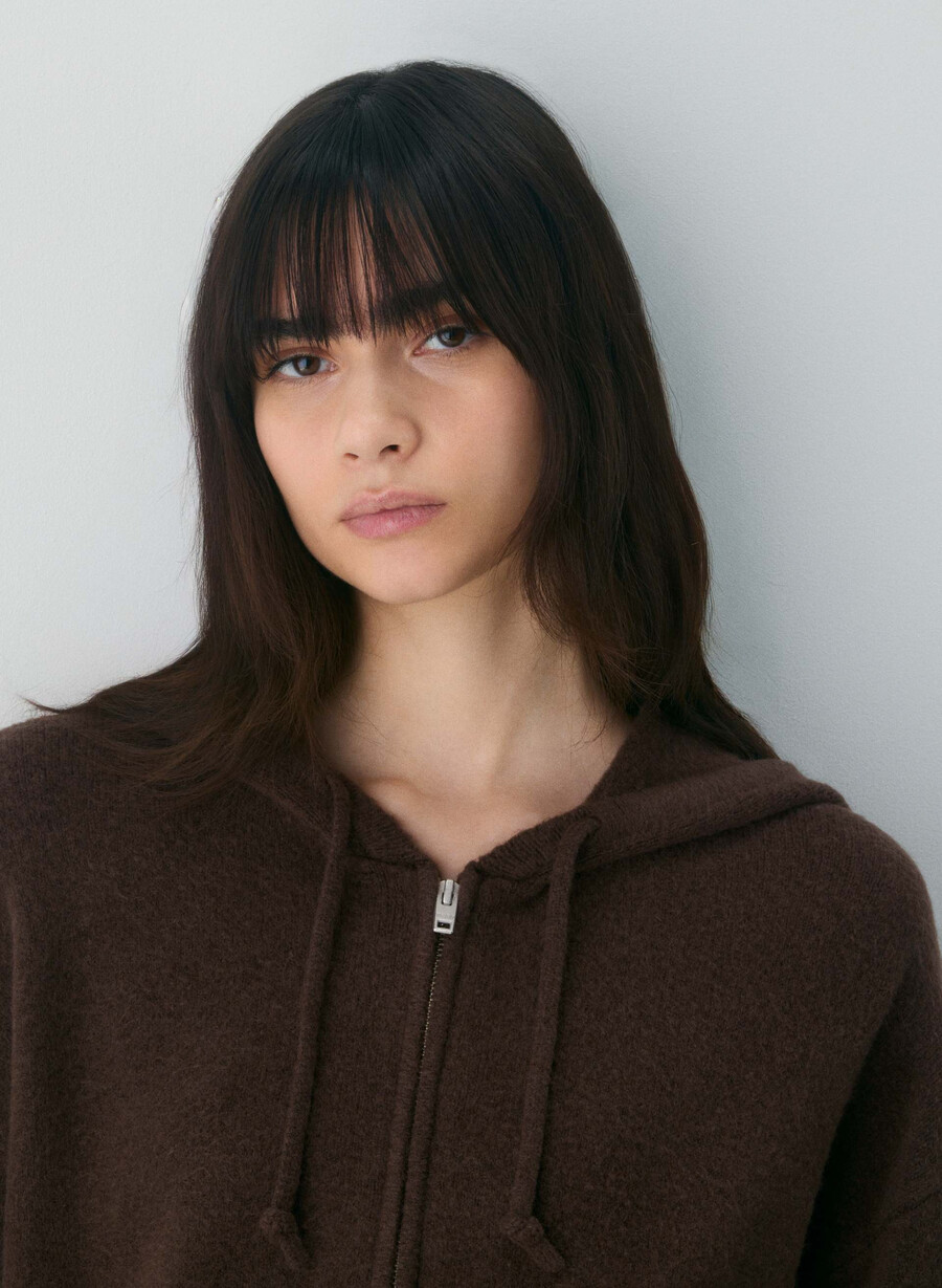 peyton zip hoodie rich mocha brown