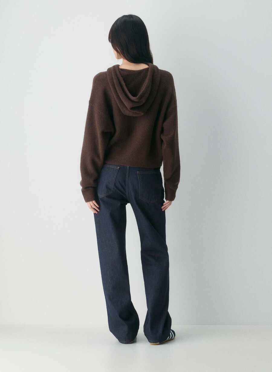 peyton zip hoodie rich mocha brown