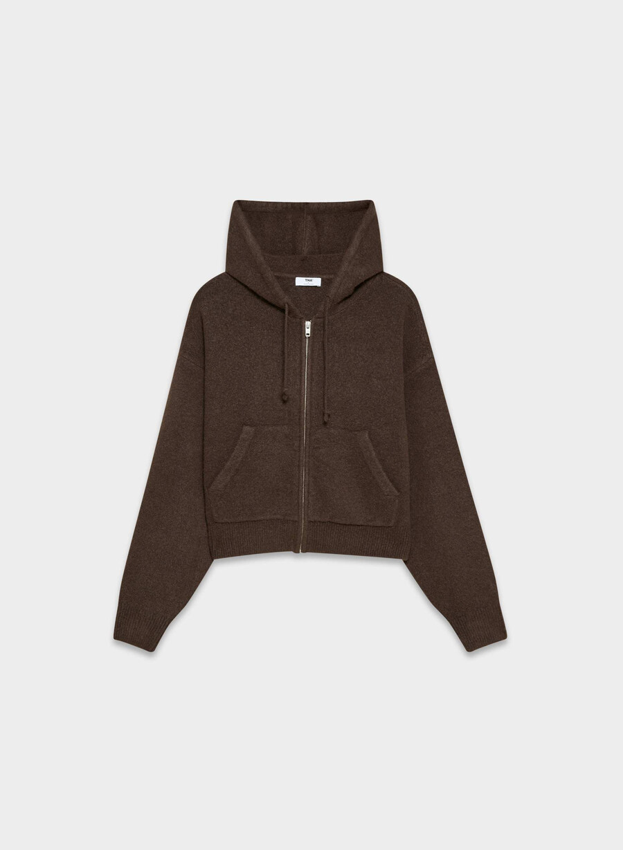 peyton zip hoodie rich mocha brown