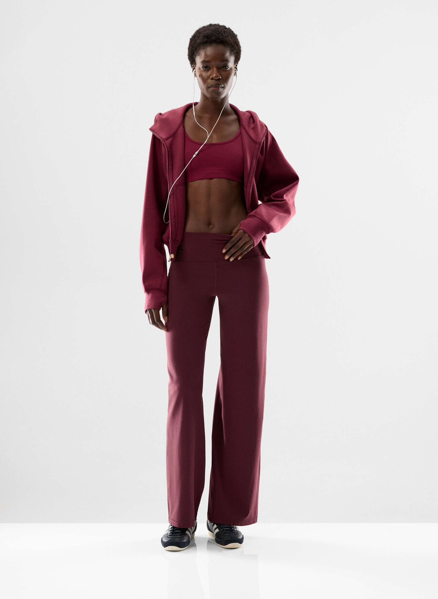 butter asana pant sumac burgundy