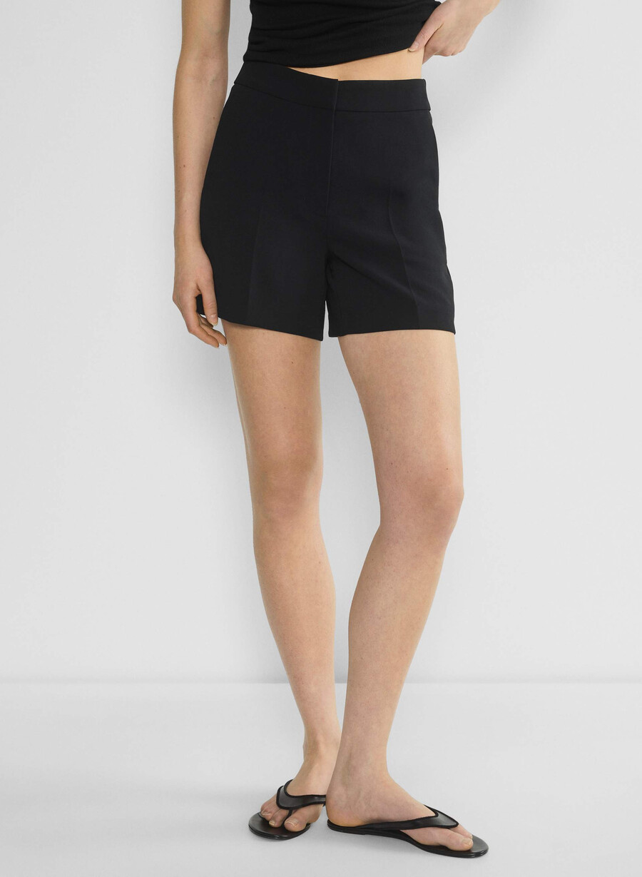 the limitless short mid-thigh - crepette black