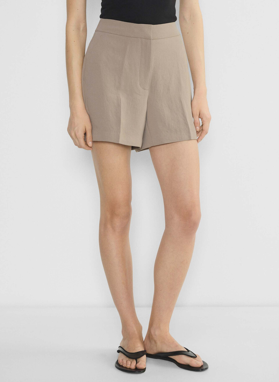 the limitless short mid-thigh - crepette nomad taupe
