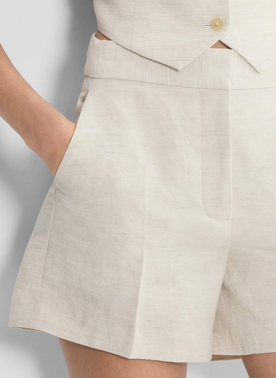 the limitless short mid-thigh - cruiselinen natural ecru