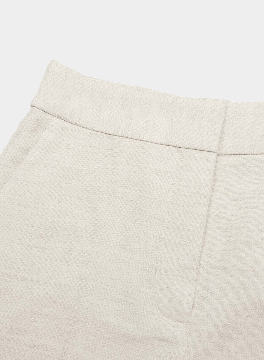 the limitless short mid-thigh - cruiselinen natural ecru