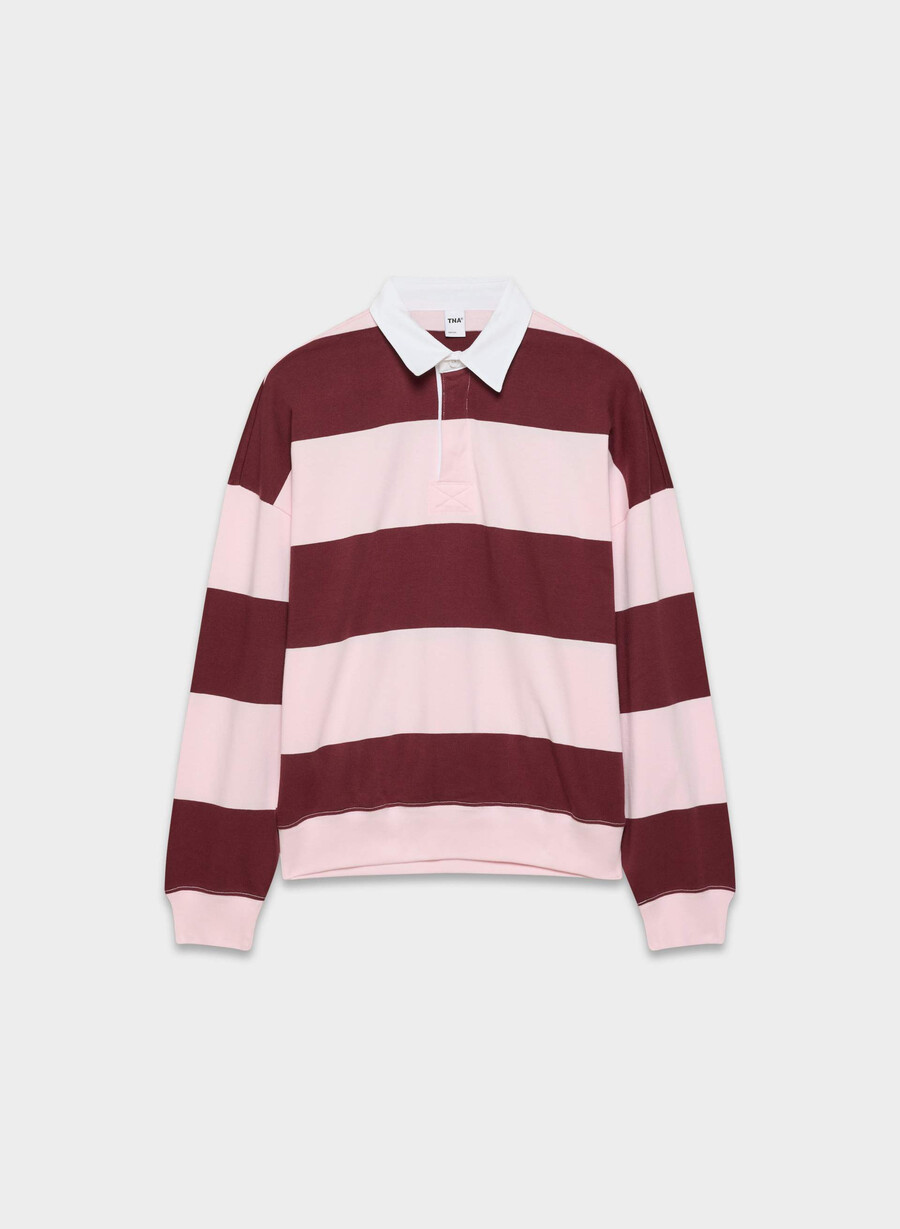 mighty cotton lomu polo longsleeve villa pnk smc brgdy