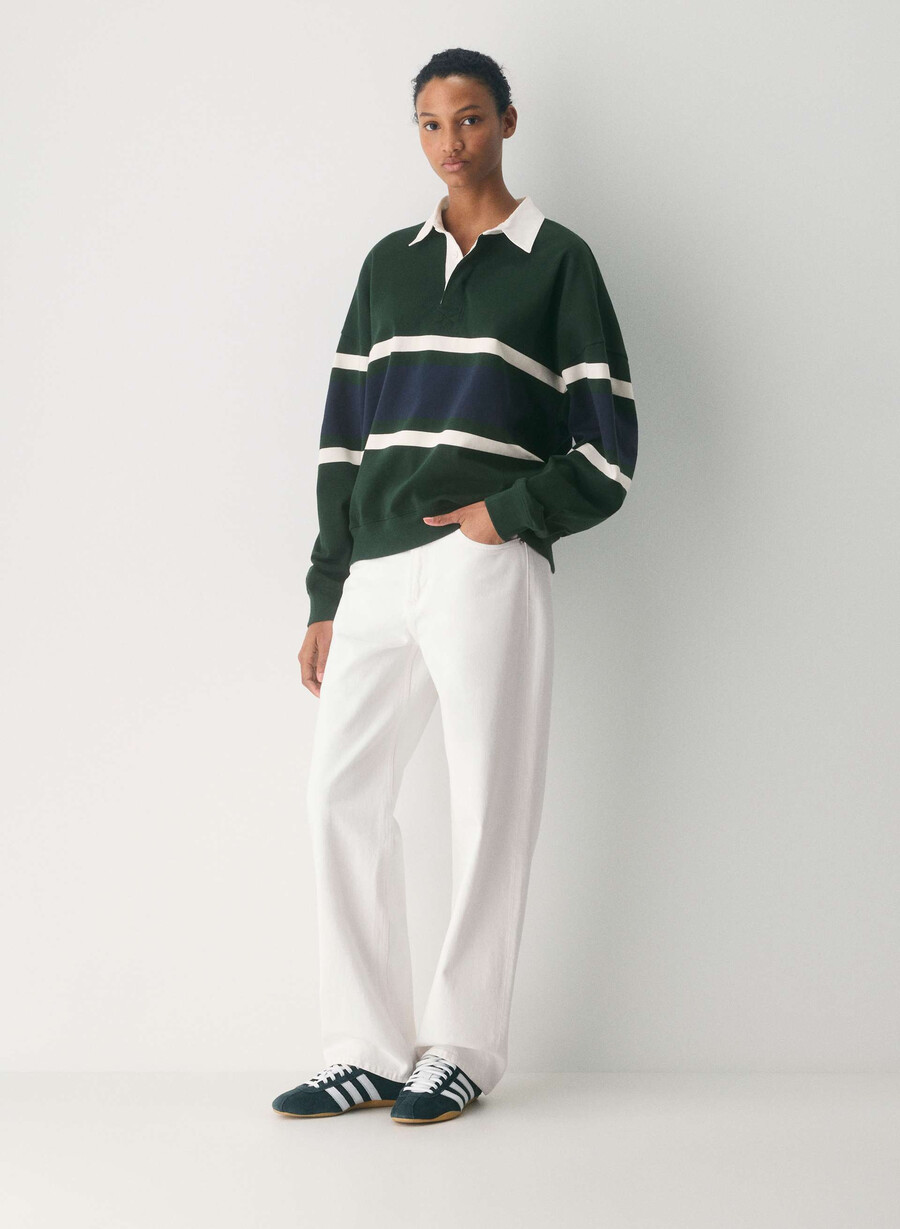 mighty cotton lomu polo longsleeve figtree grnadmiral