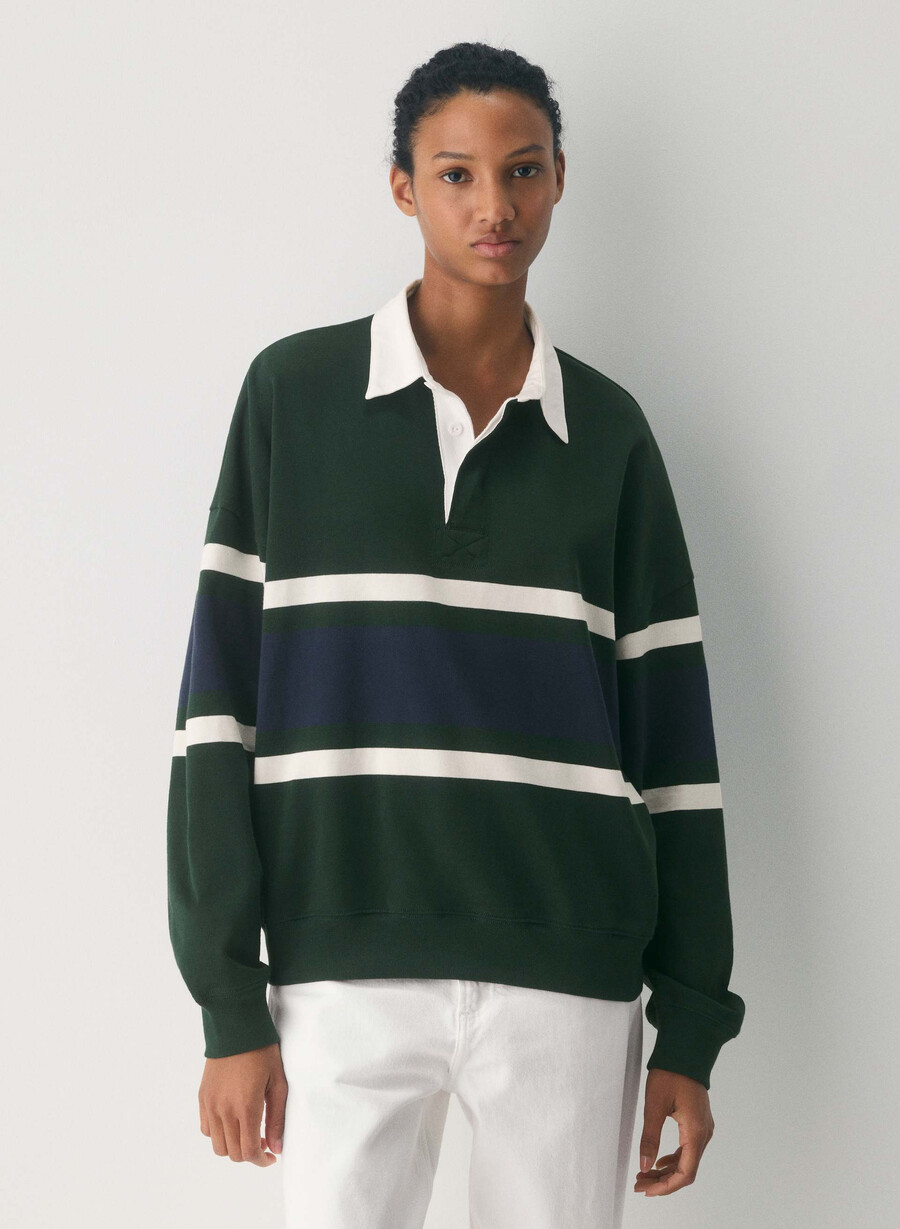 mighty cotton lomu polo longsleeve figtree grnadmiral