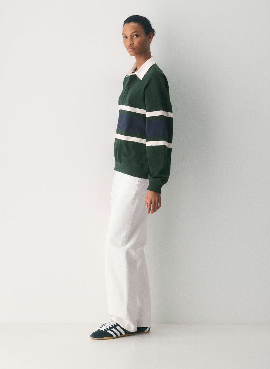 mighty cotton lomu polo longsleeve figtree grnadmiral