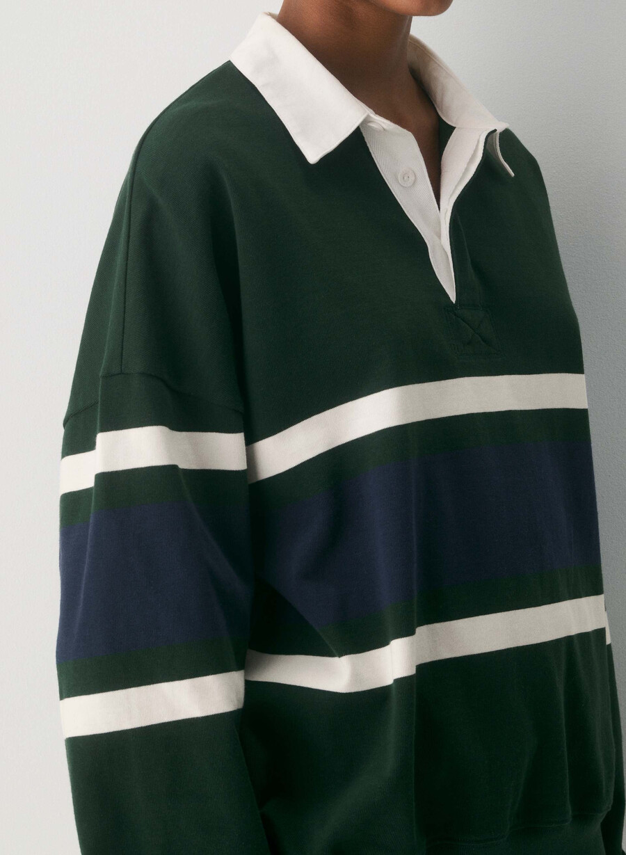 mighty cotton lomu polo longsleeve figtree grnadmiral