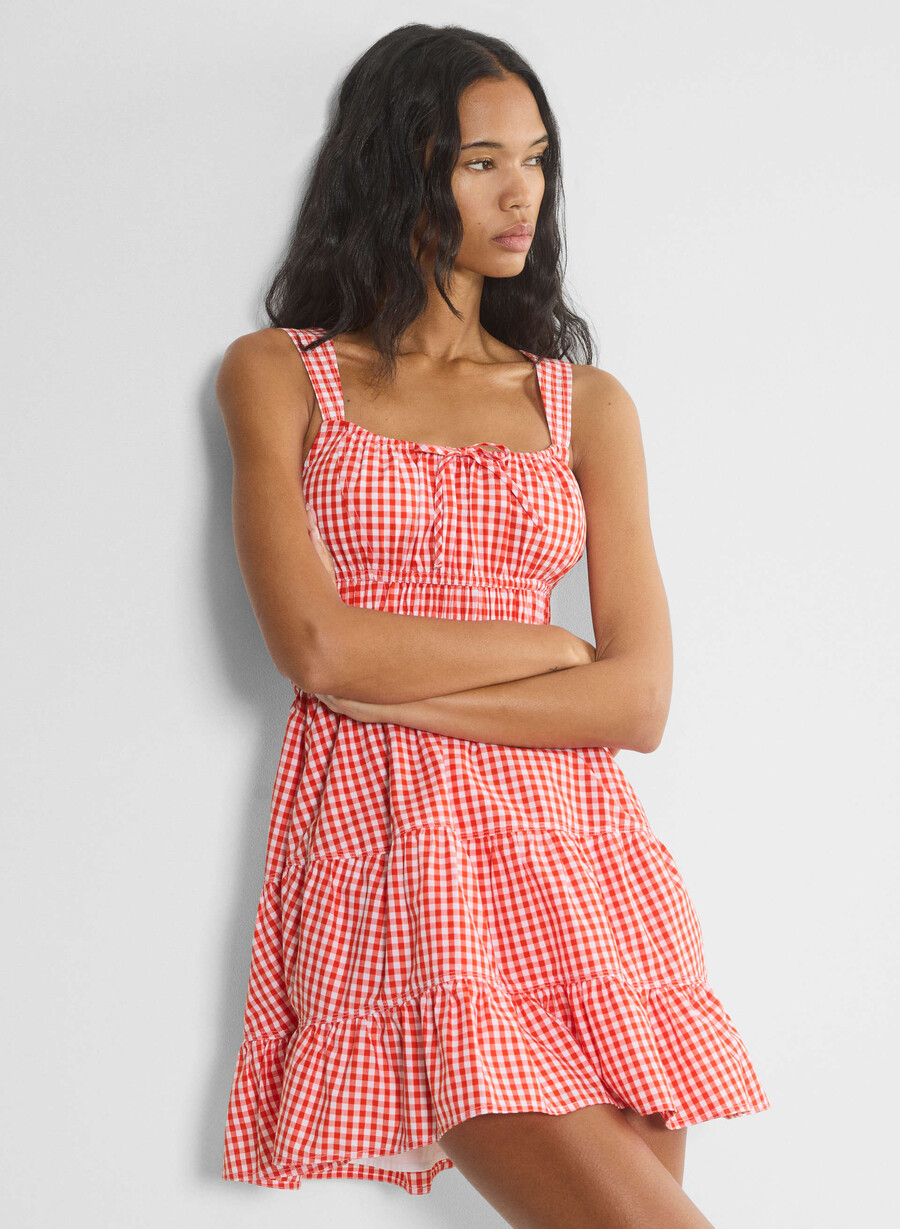 martine poplin dress otto gngm wtppy red