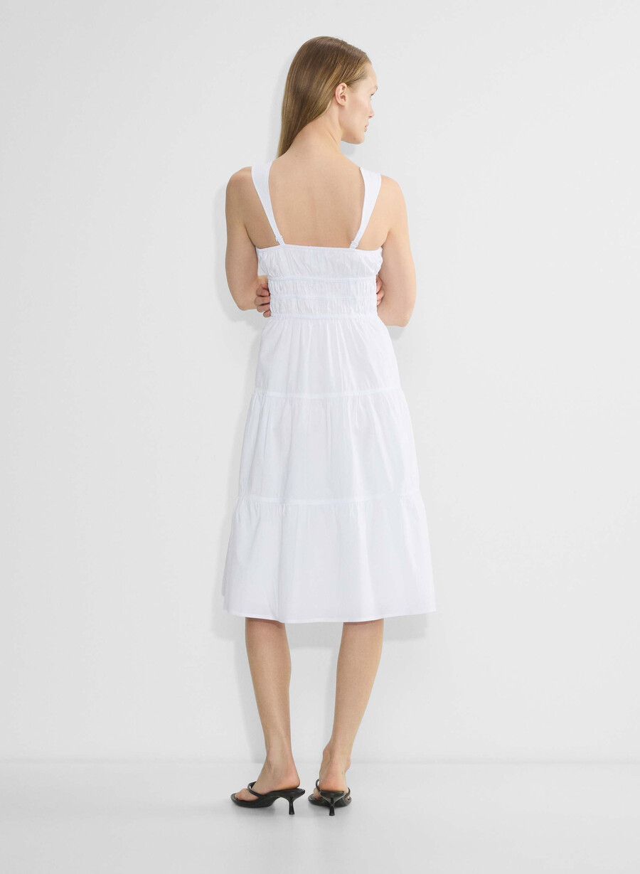 martine poplin midi dress bright white