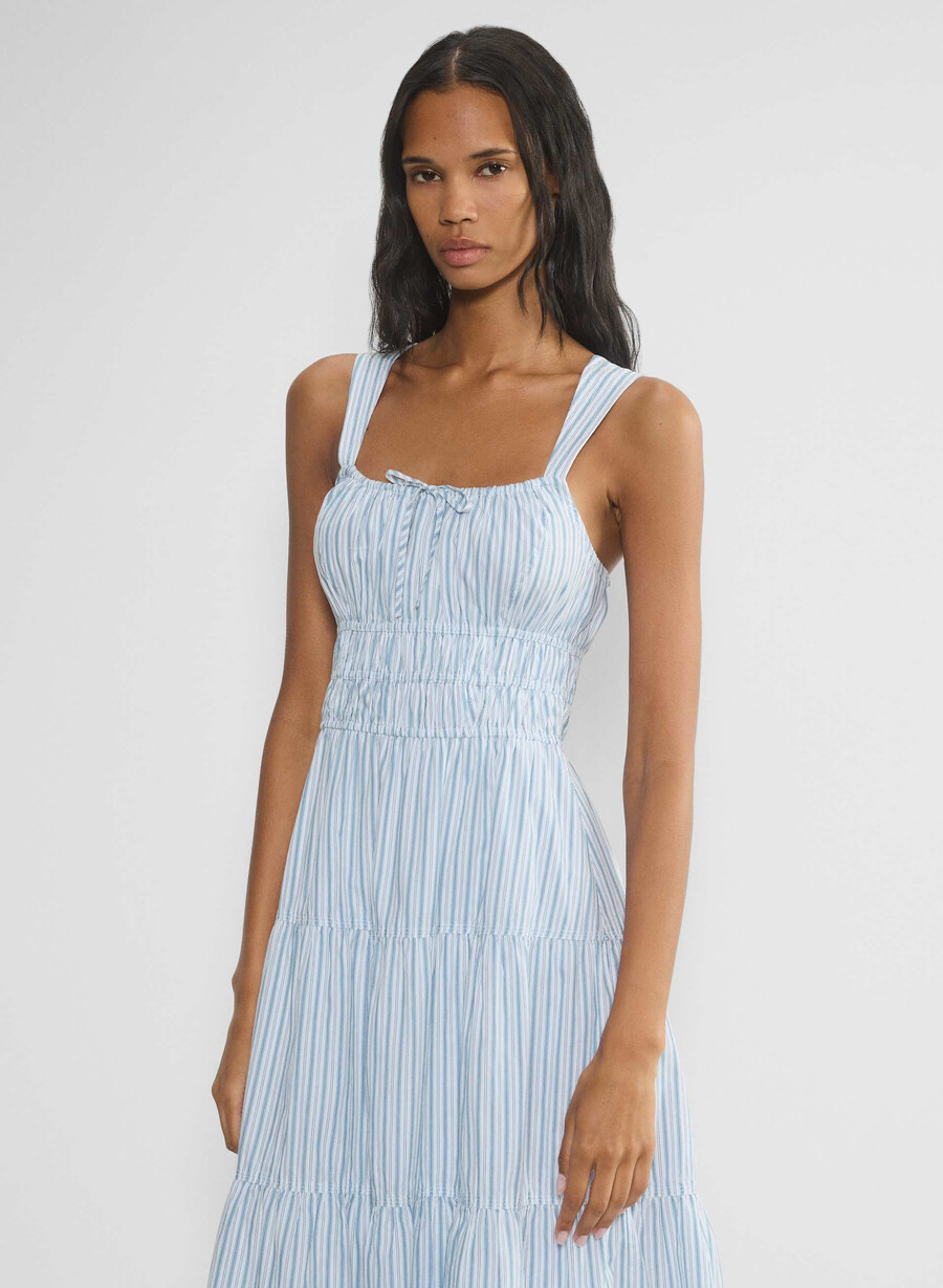 martine poplin midi dress dcln strp glmrcnf b