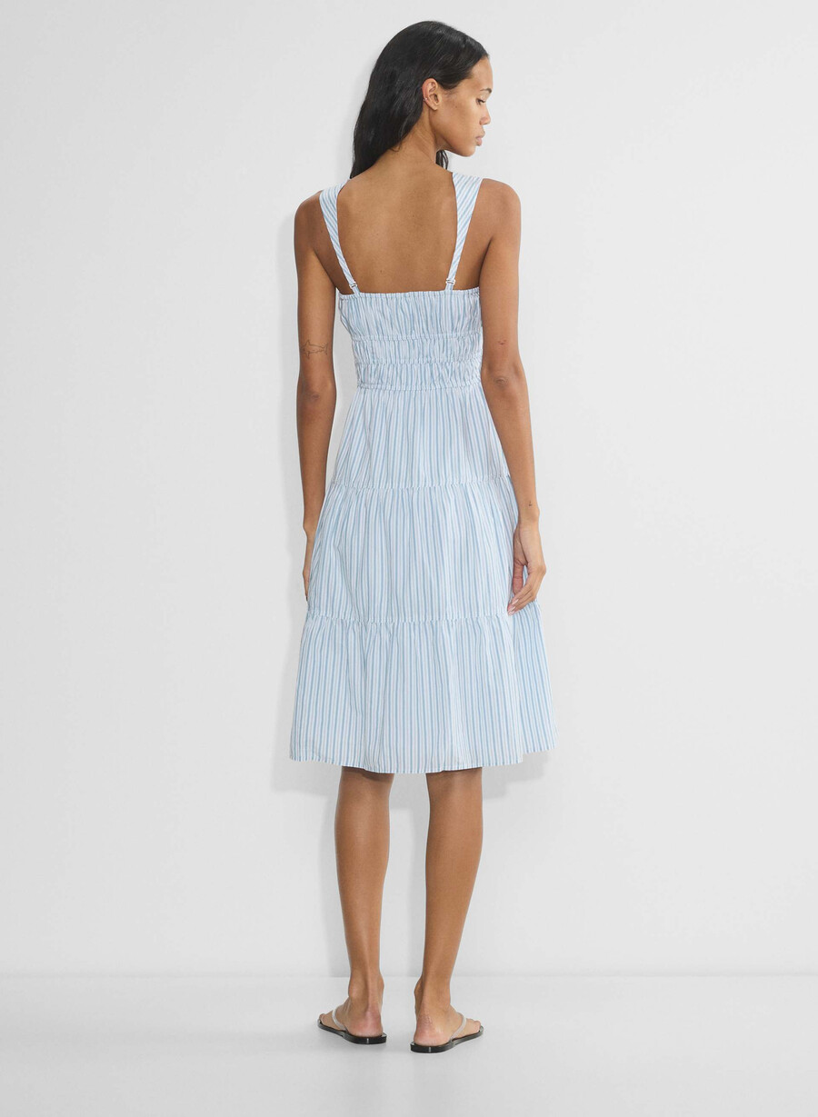 martine poplin midi dress dcln strp glmrcnf b