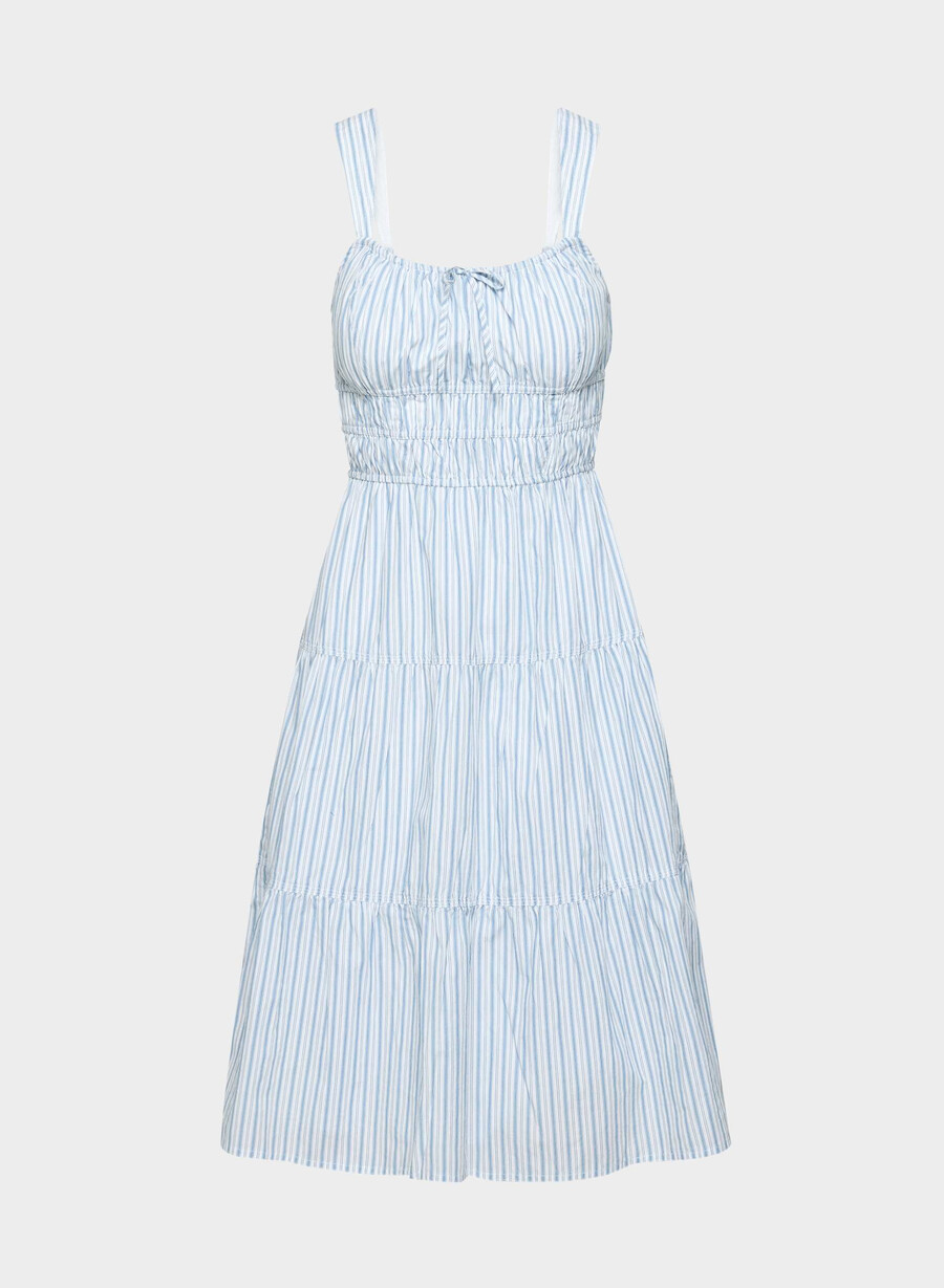 martine poplin midi dress dcln strp glmrcnf b