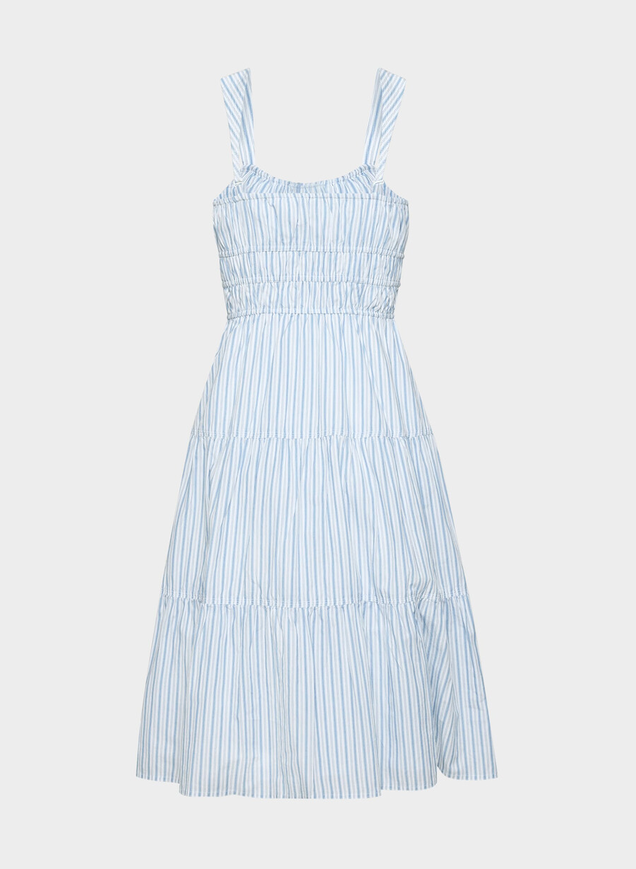 martine poplin midi dress dcln strp glmrcnf b