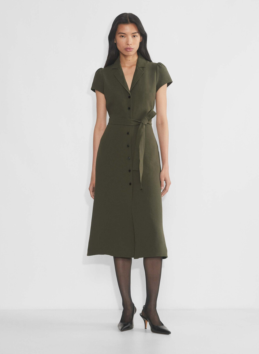 shirt dress dark olive