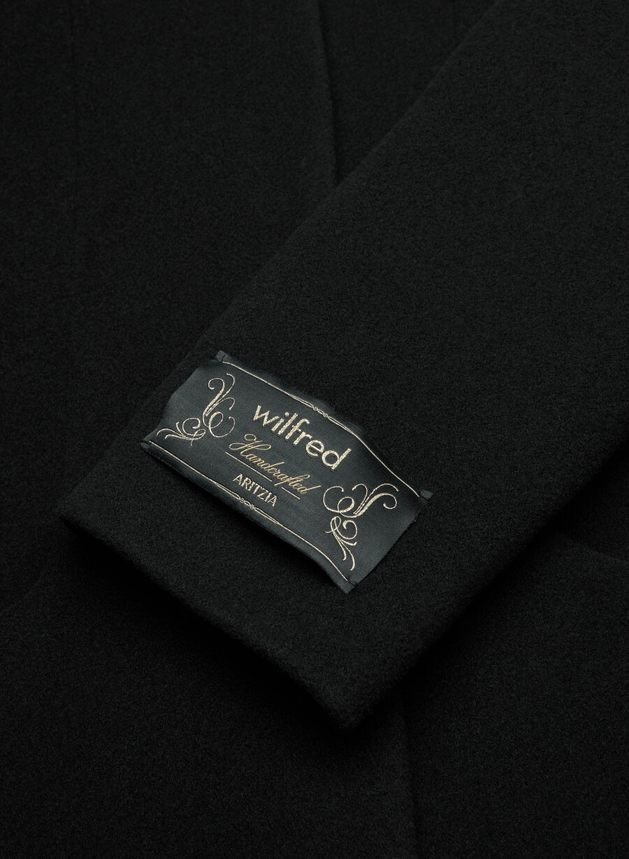 the cocoon coat - soft wool cashmere black