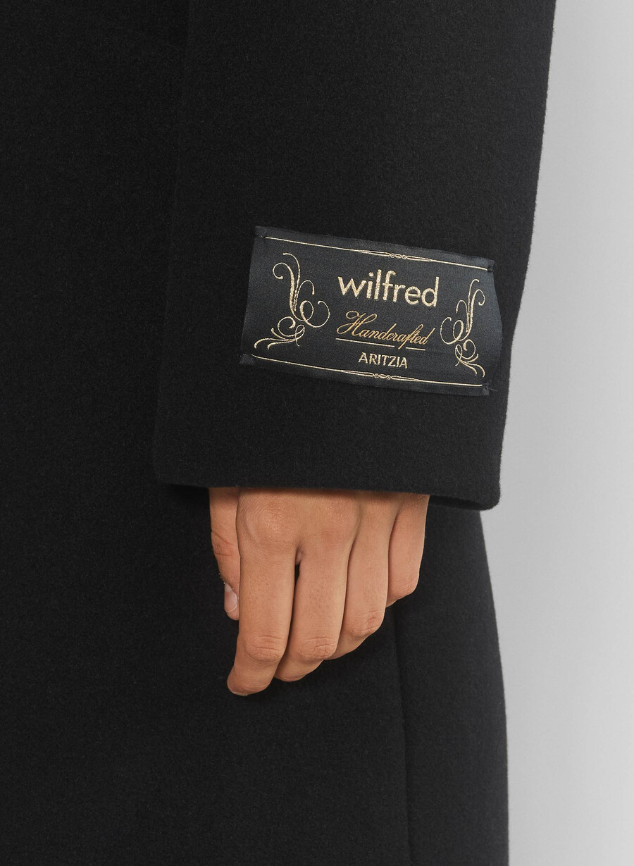 the cocoon coat - soft wool cashmere black