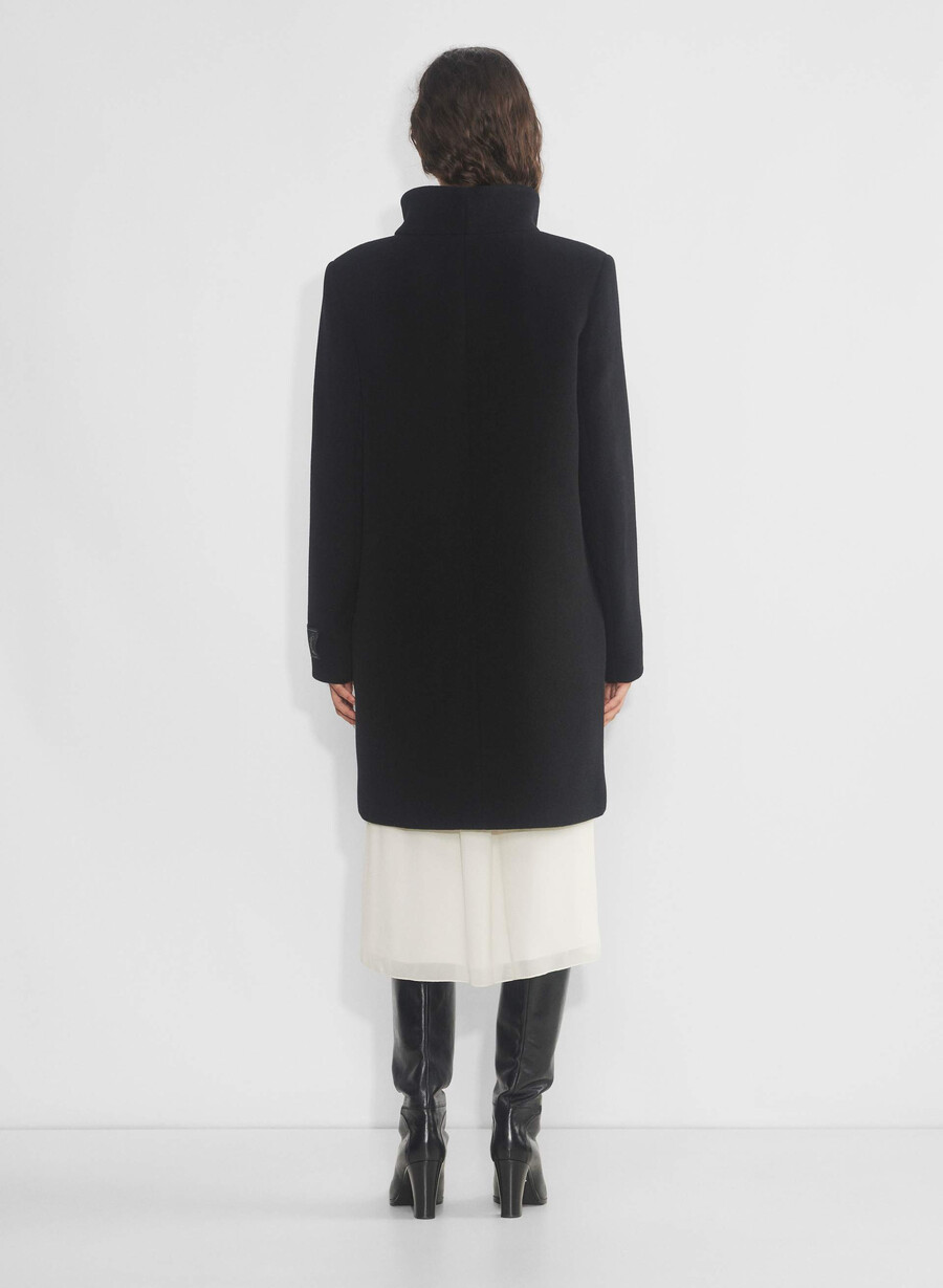 the cocoon coat - soft wool cashmere black
