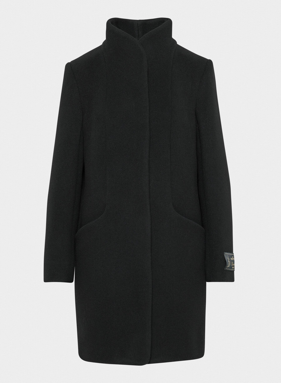 the cocoon coat - soft wool cashmere black