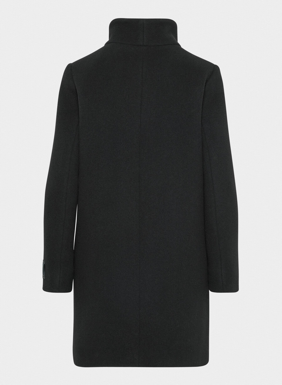 the cocoon coat - soft wool cashmere black