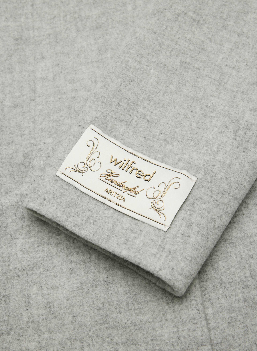 the cocoon coat - soft wool cashmere heather light grey