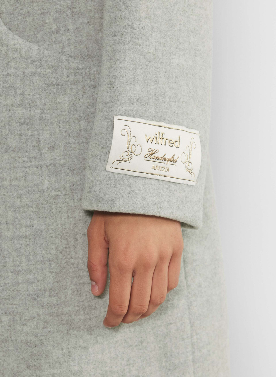 the cocoon coat - soft wool cashmere heather light grey
