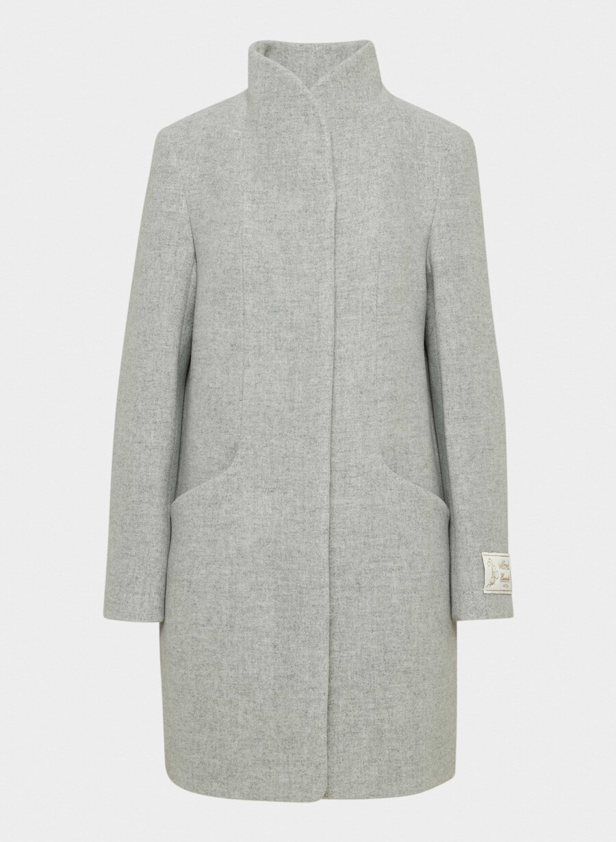 the cocoon coat - soft wool cashmere heather light grey