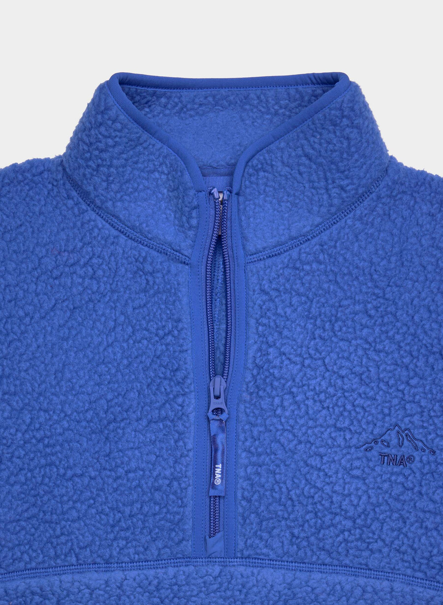 polartec thermal pro mockneck hi-hip zip-up jazz blue