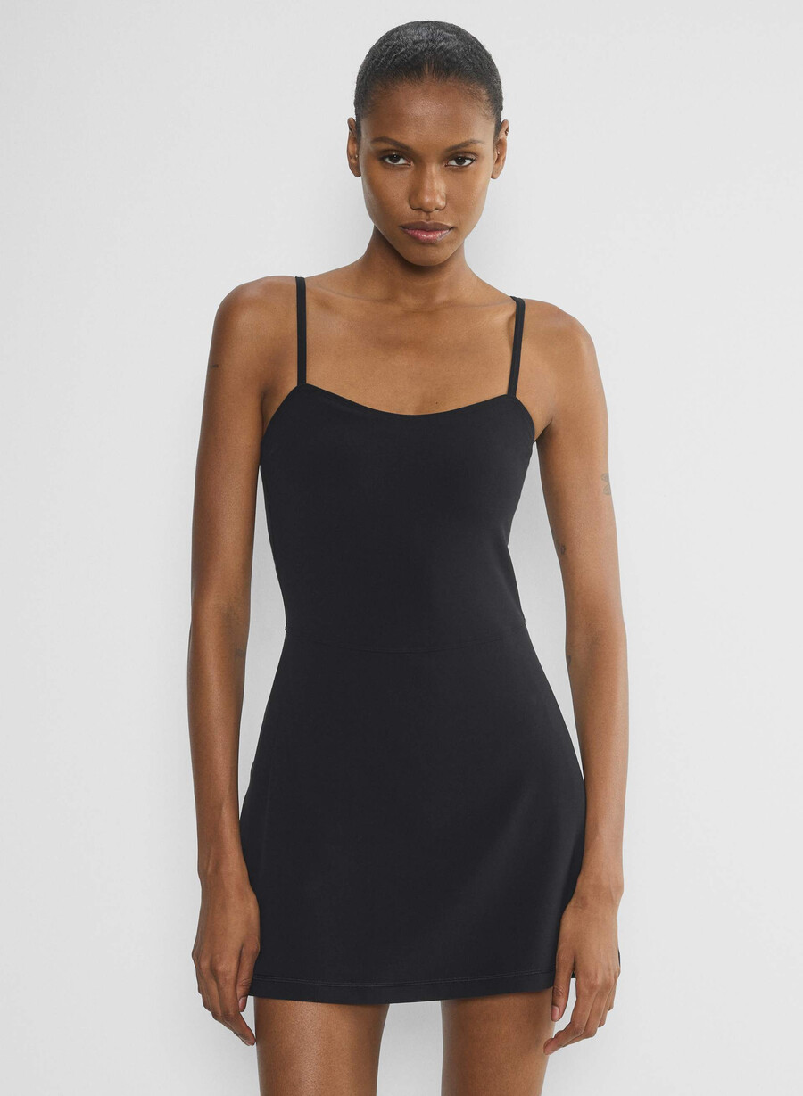 butter toss sweetheart sports dress black