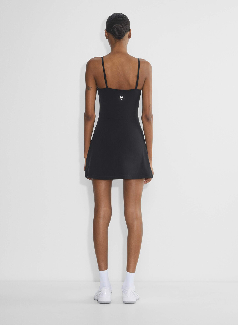 butter toss sweetheart sports dress black