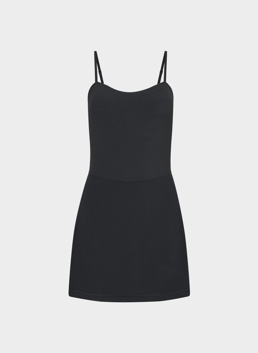 butter toss sweetheart sports dress black