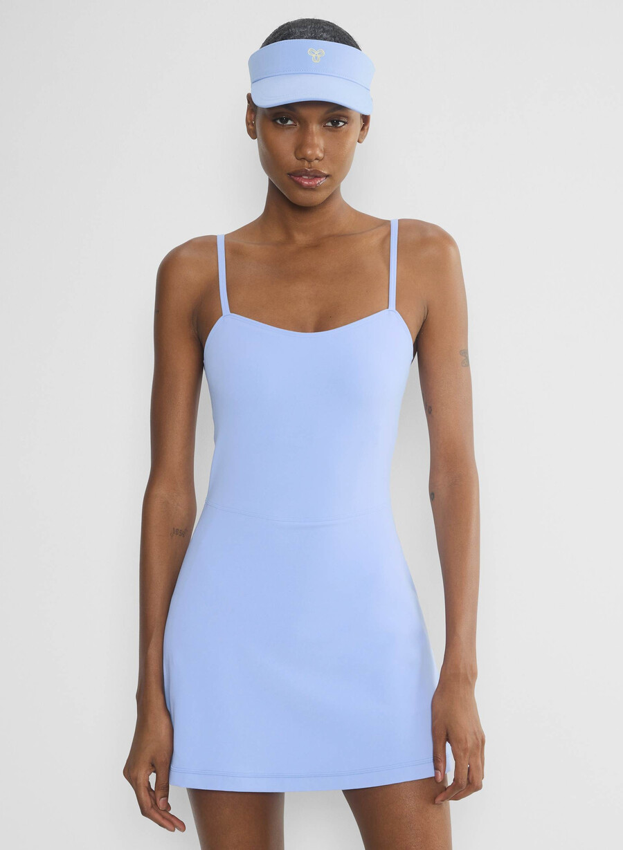 butter toss sweetheart sports dress dayflower blue