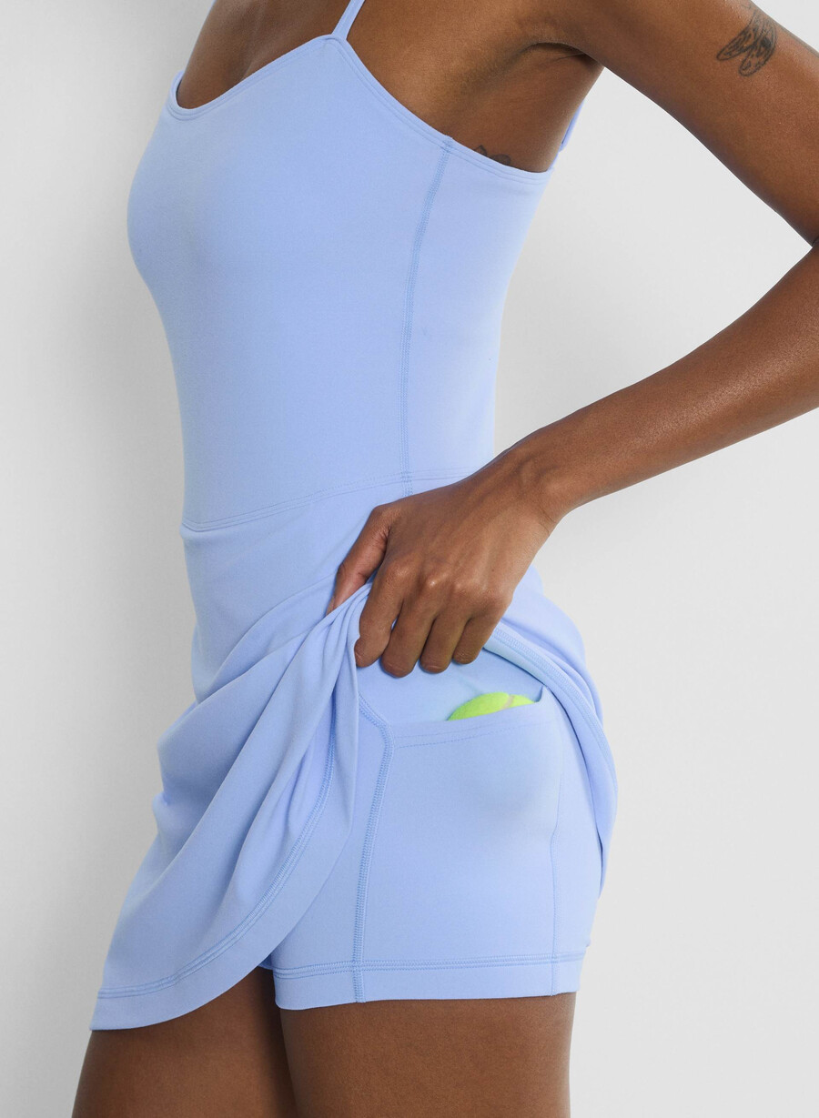 butter toss sweetheart sports dress dayflower blue