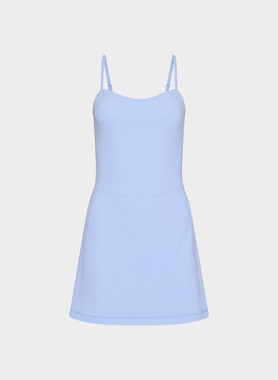 butter toss sweetheart sports dress dayflower blue
