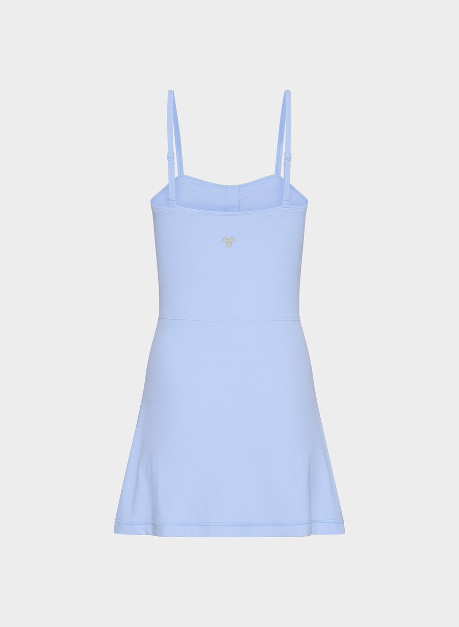 butter toss sweetheart sports dress dayflower blue