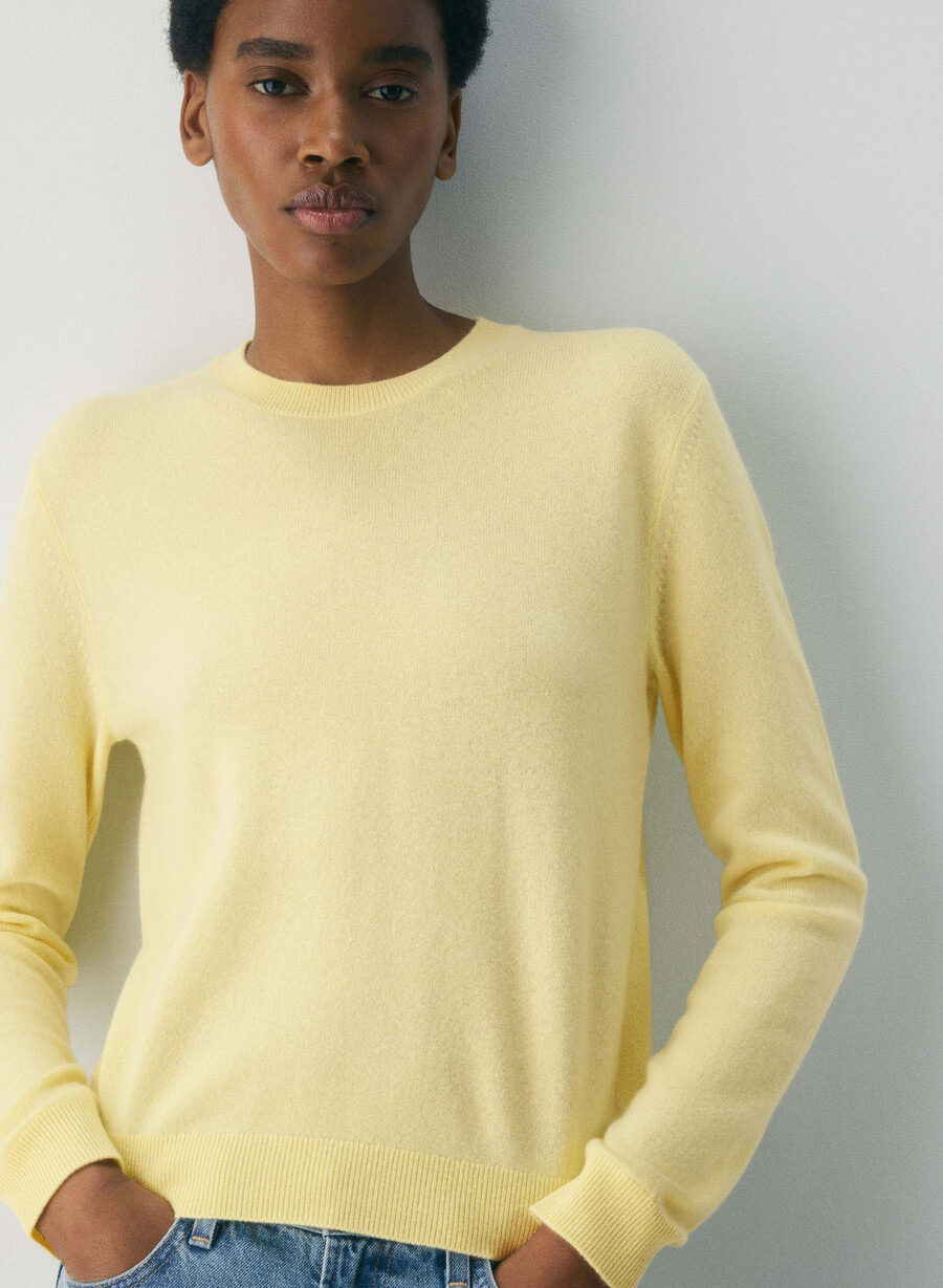 bare cashmere touchstone sweater lemonade