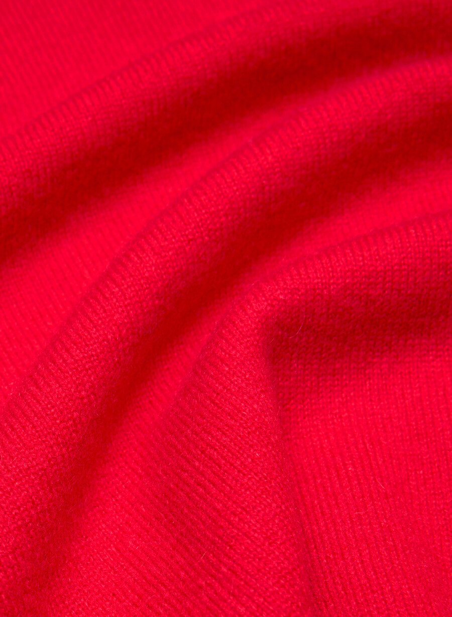 bare cashmere touchstone sweater flashing red